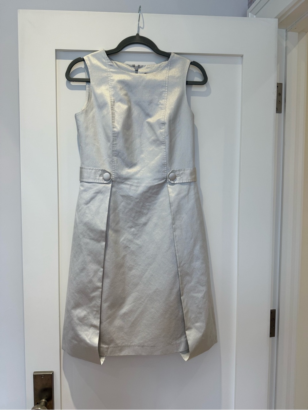 Paul Smith Metallic Silver Sleeveless Mini Dress